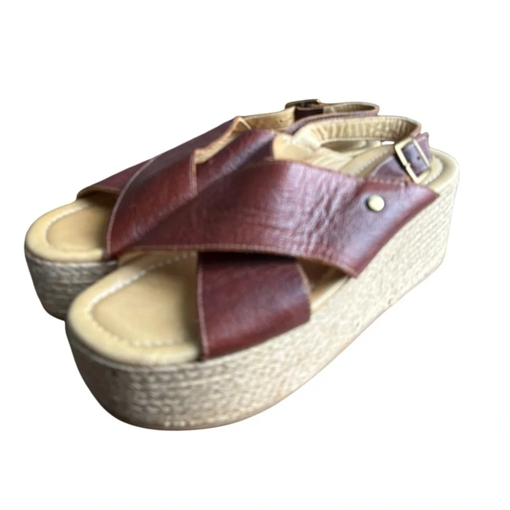 Portland Leather Goods Patina Florence wedge size 9.